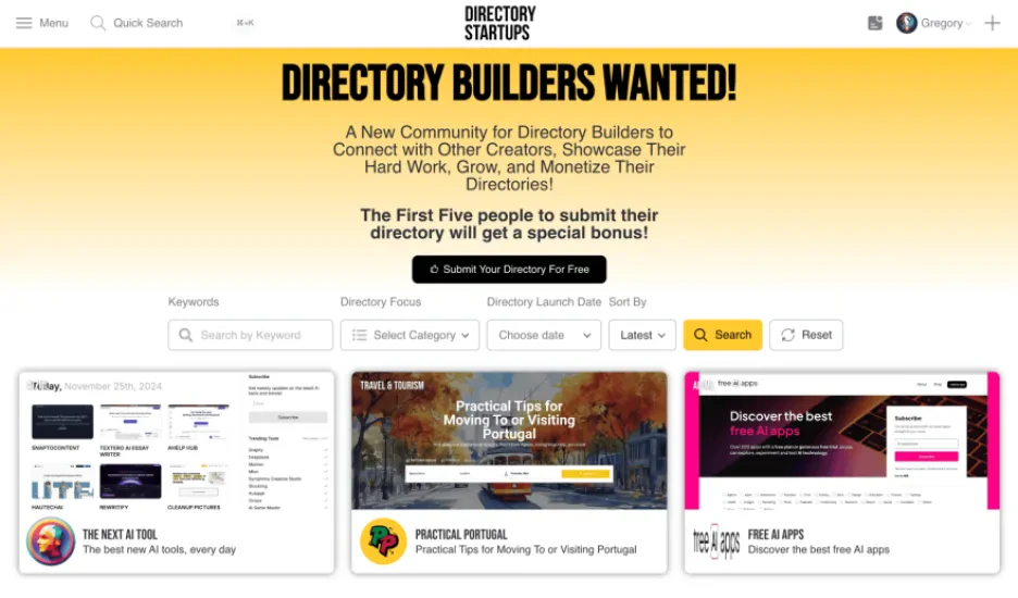 Directory Startups