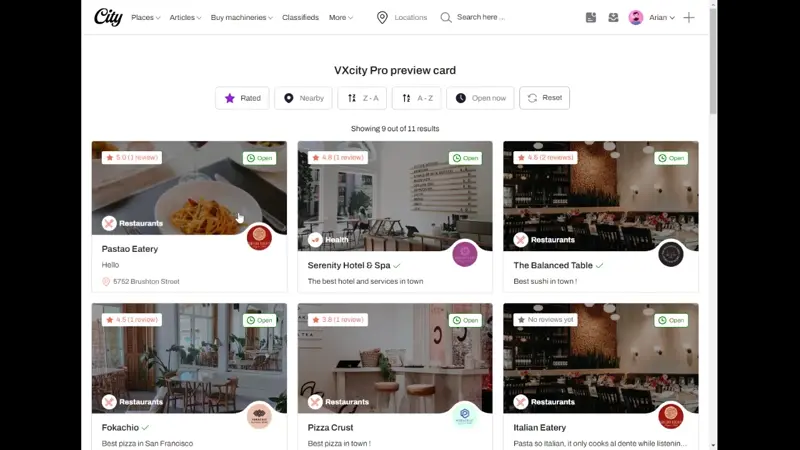Vxcity Pro preview card